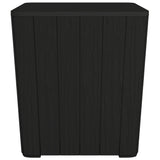 vidaXL Garden Table with Removable Lid Polypropylene Black
