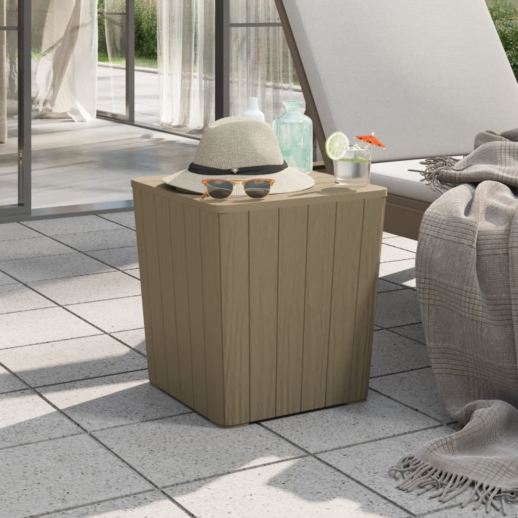 vidaXL Garden Table with Removable Lid Polypropylene Black