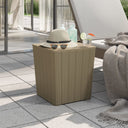 vidaXL Garden Table with Removable Lid Polypropylene Black