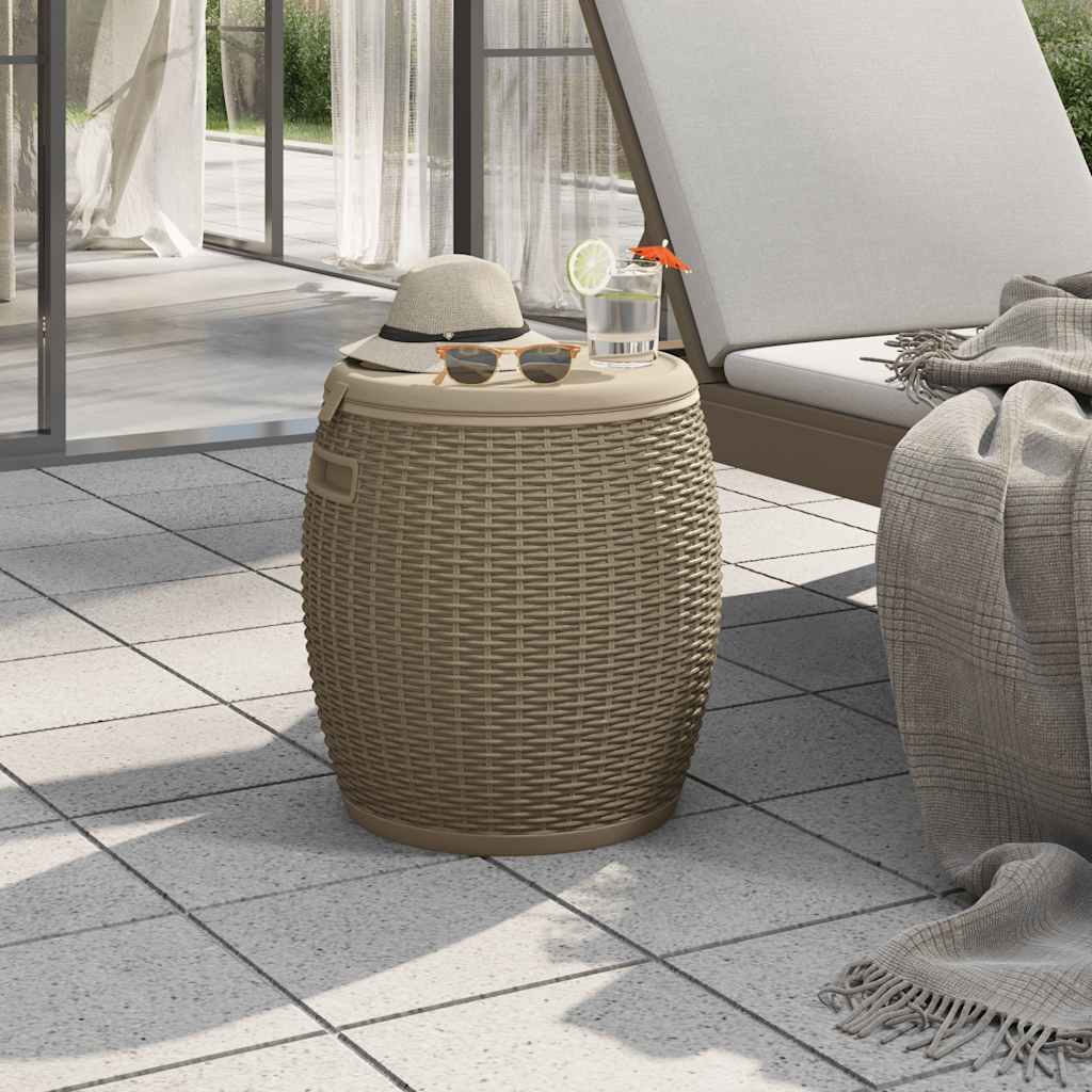 vidaXL 4-in-1 Garden Storage Box Polypropylene Black