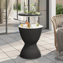 vidaXL 3-in-1 Ice Cooler Table polypropylene black