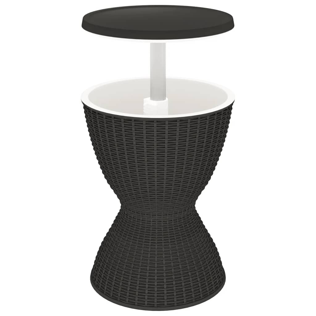 vidaXL 3-in-1 Ice Cooler Table polypropylene black
