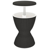 vidaXL 3-in-1 Ice Cooler Table polypropylene black