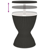 vidaXL 3-in-1 Ice Cooler Table polypropylene black
