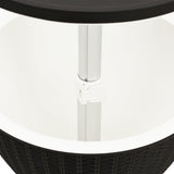 vidaXL 3-in-1 Ice Cooler Table polypropylene black