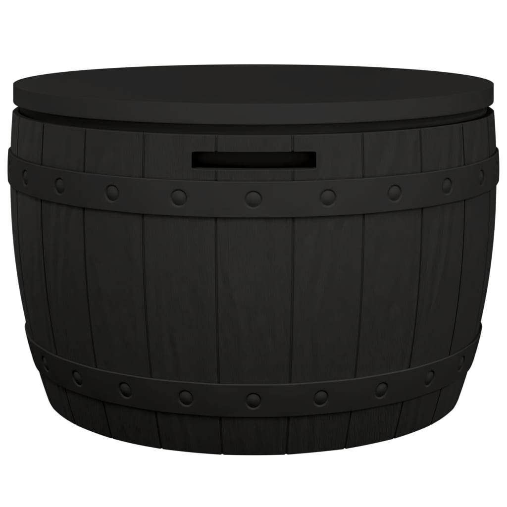 vidaXL Tuinbox 3-in-1 polypropeen zwart
