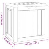 vidaXL Tuinbox 55,5x43x53 cm polypropeen grijs