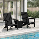 vidaXL Tuinstoel Adirondack polypropeen zwart