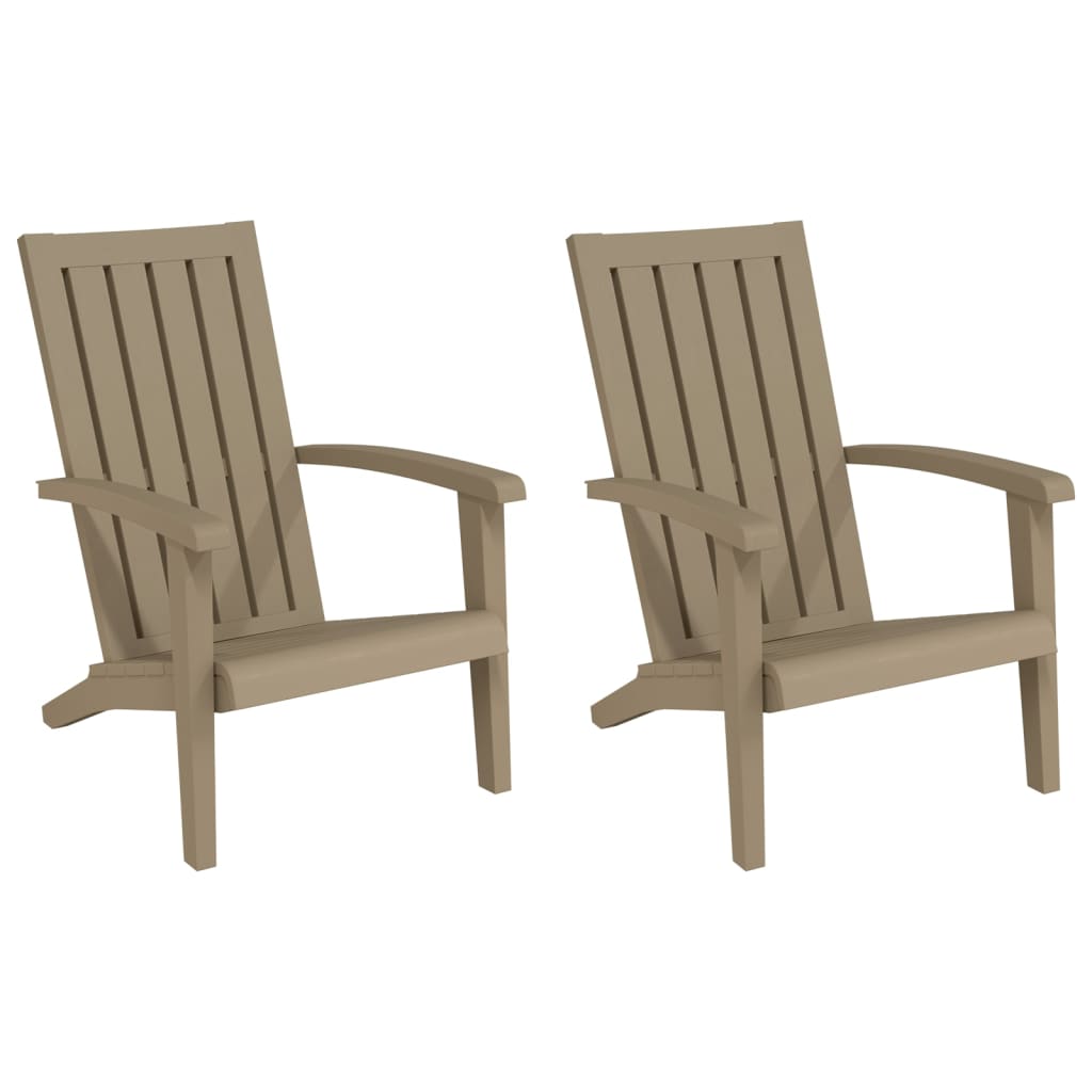 vidaXL Tuinstoel Adirondack polypropeen zwart