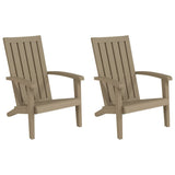 vidaXL Tuinstoel Adirondack polypropeen zwart