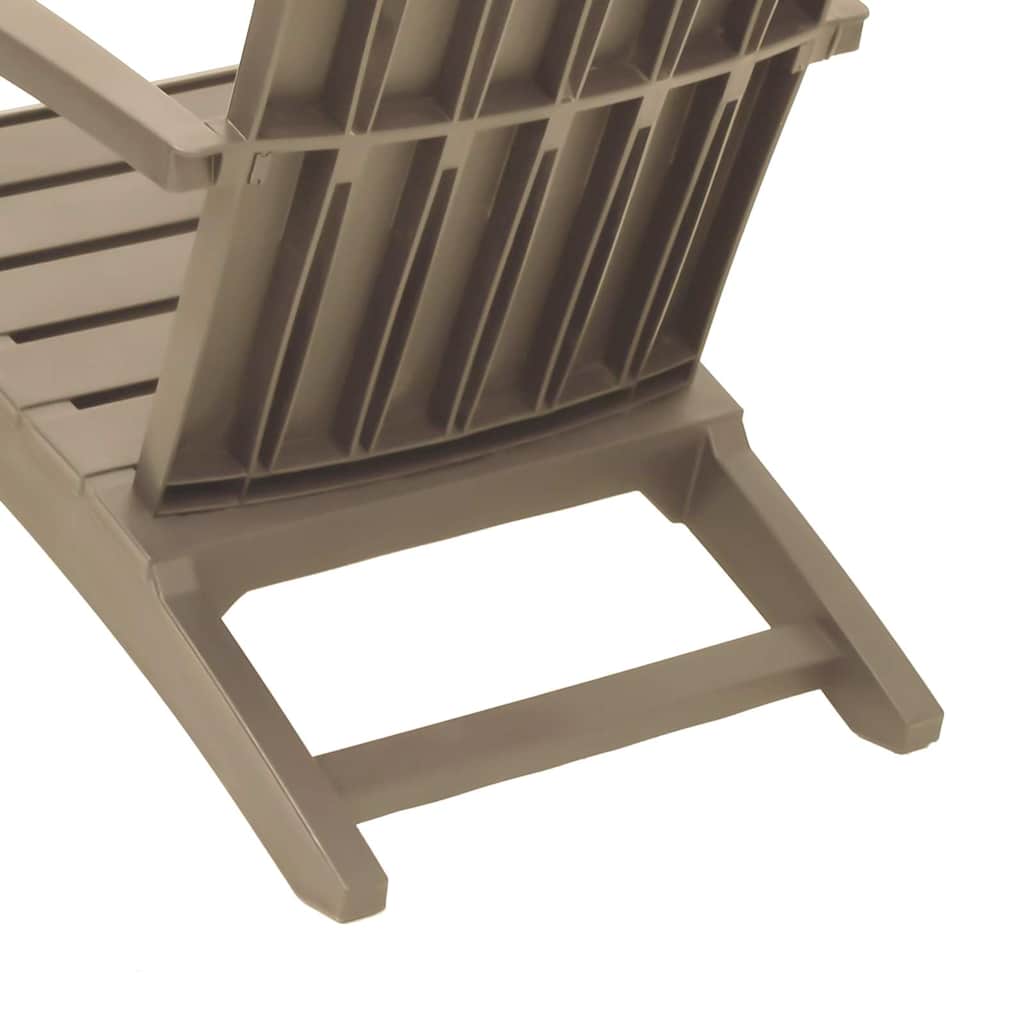 vidaXL Tuinstoel Adirondack polypropeen zwart