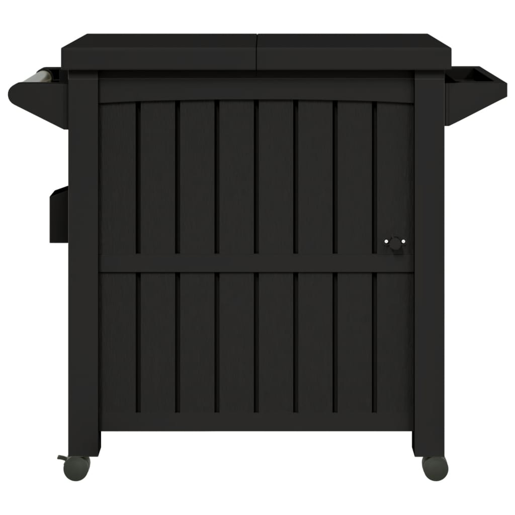vidaXL Serveerwagen 3-in-1 polypropeen zwart