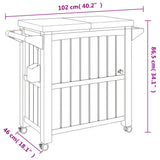 vidaXL Serveerwagen 3-in-1 polypropeen zwart