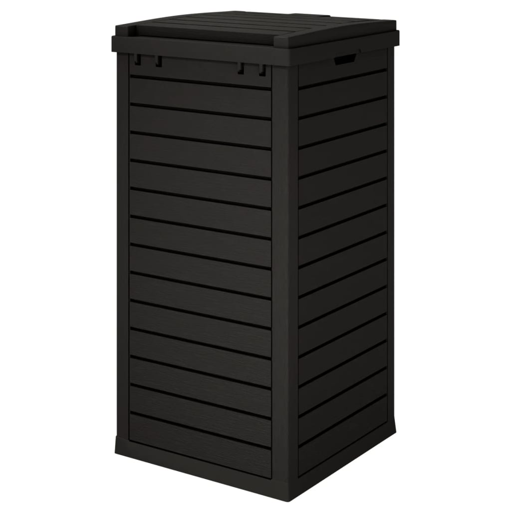 vidaXL Vuilnisbak voor buiten 41x41x86 cm polypropeen zwart