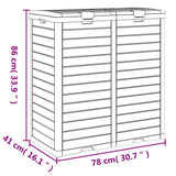 vidaXL Vuilnisbak voor tuin 78x41x86 cm polypropeen zwart