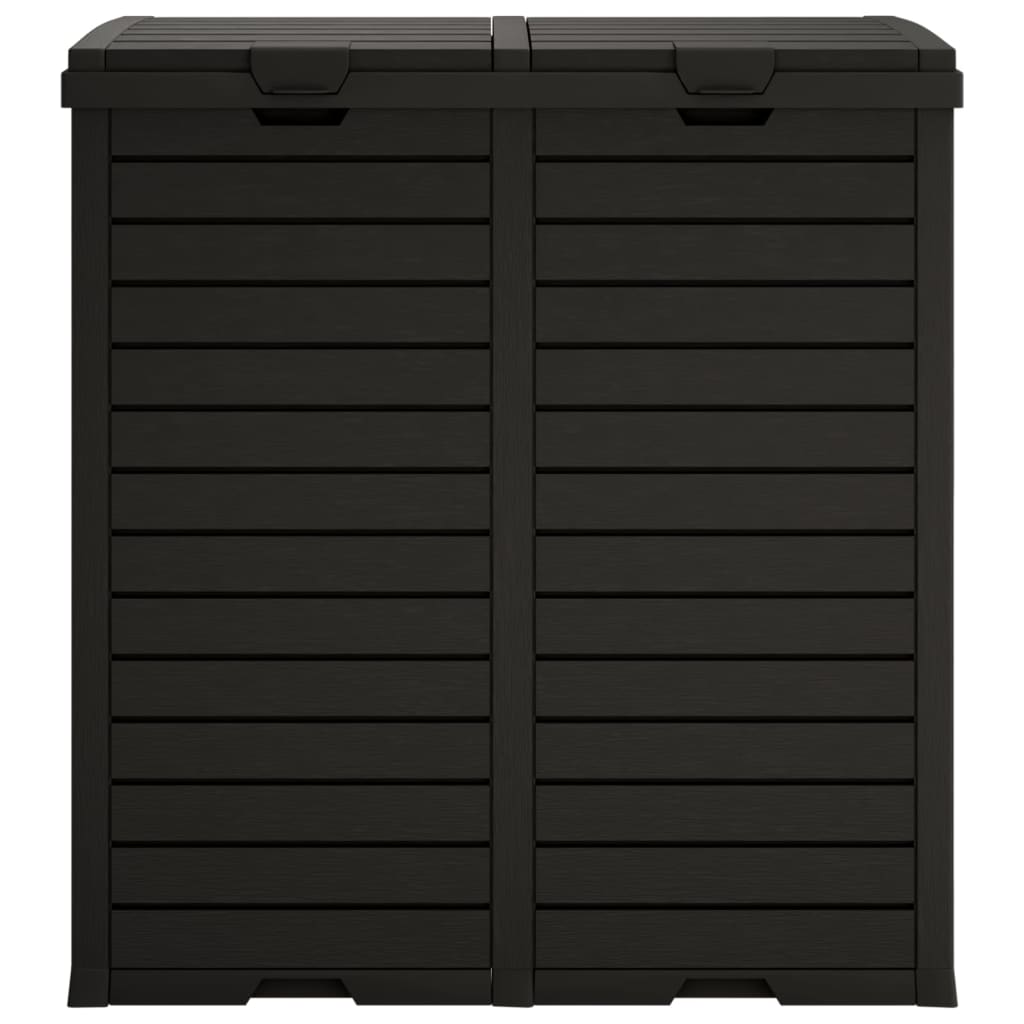 vidaXL Vuilnisbak voor tuin 78x41x86 cm polypropeen zwart