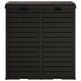 vidaXL Vuilnisbak voor tuin 78x41x86 cm polypropeen zwart