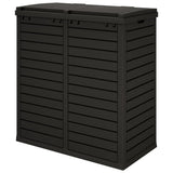 vidaXL Vuilnisbak voor tuin 78x41x86 cm polypropeen zwart