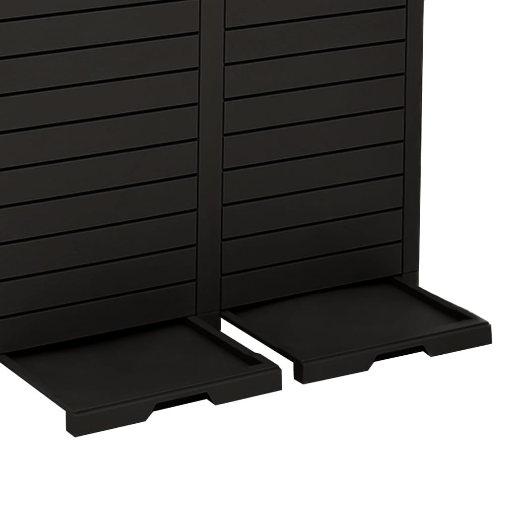 vidaXL Vuilnisbak voor tuin 78x41x86 cm polypropeen zwart