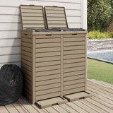 vidaXL Vuilnisbak voor tuin 78x41x86 cm polypropeen zwart