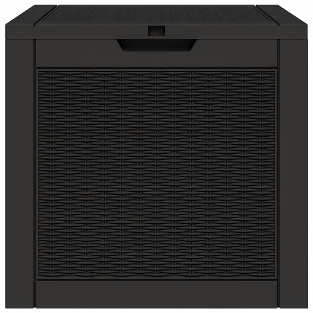 vidaXL Garden Storage Box 55.5x43x53 cm polypropylene black
