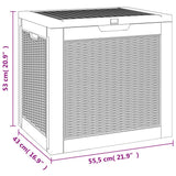 vidaXL Garden Storage Box 55.5x43x53 cm polypropylene black