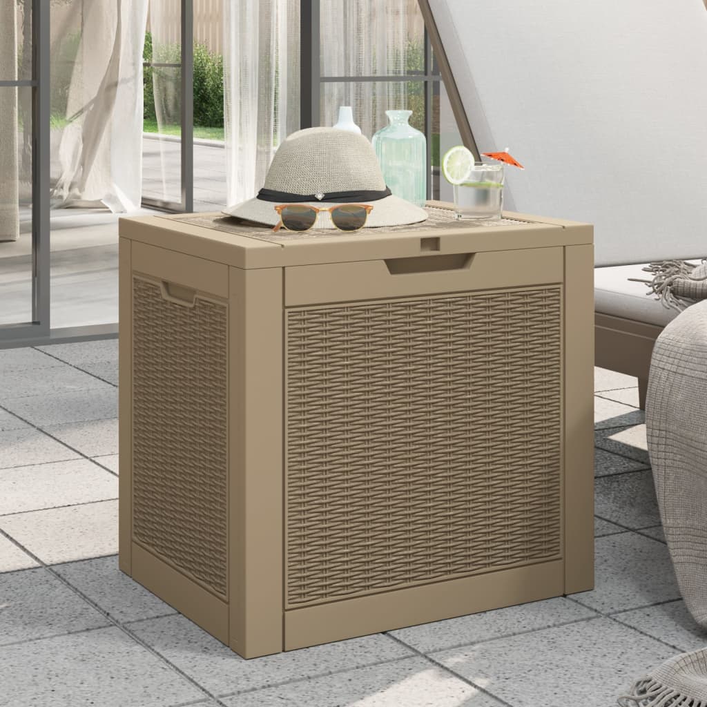 vidaXL Garden Storage Box 55.5x43x53 cm polypropylene black