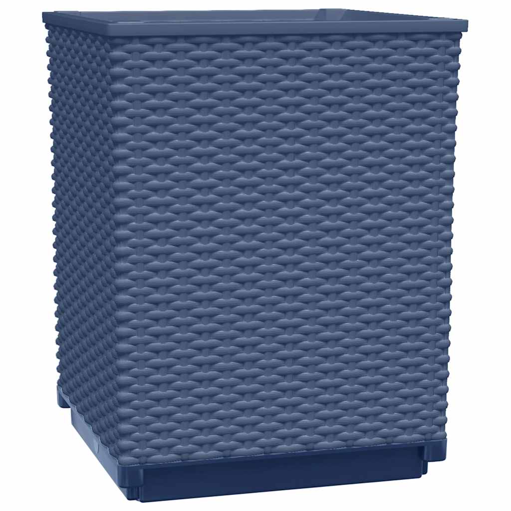 vidaXL Plantenbakken 2 st 30x30x37 cm polypropeen blauwgrijs