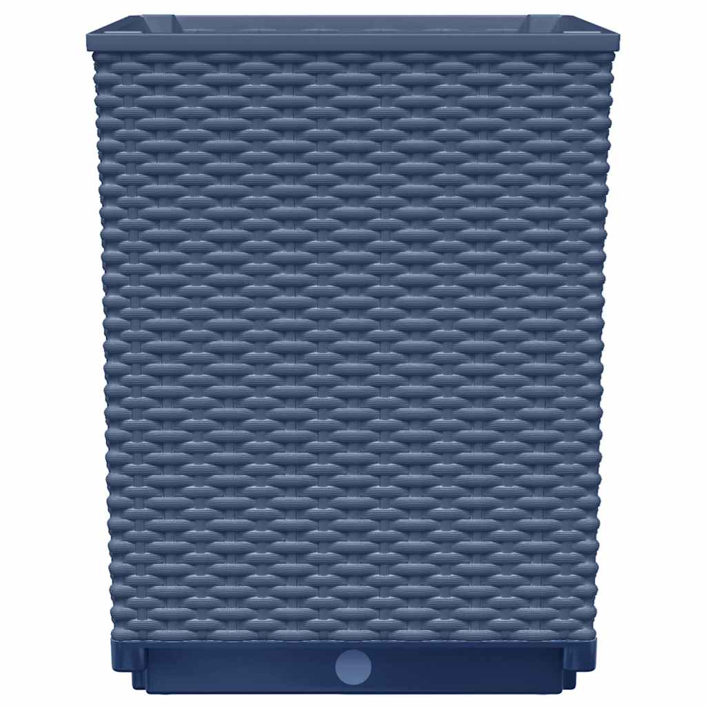 vidaXL Plantenbakken 2 st 30x30x37 cm polypropeen blauwgrijs