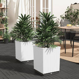 vidaXL Plantenbakken 2 st 30x30x37 cm polypropeen blauwgrijs