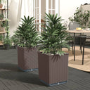 vidaXL Plantenbakken 2 st 30x30x37 cm polypropeen blauwgrijs