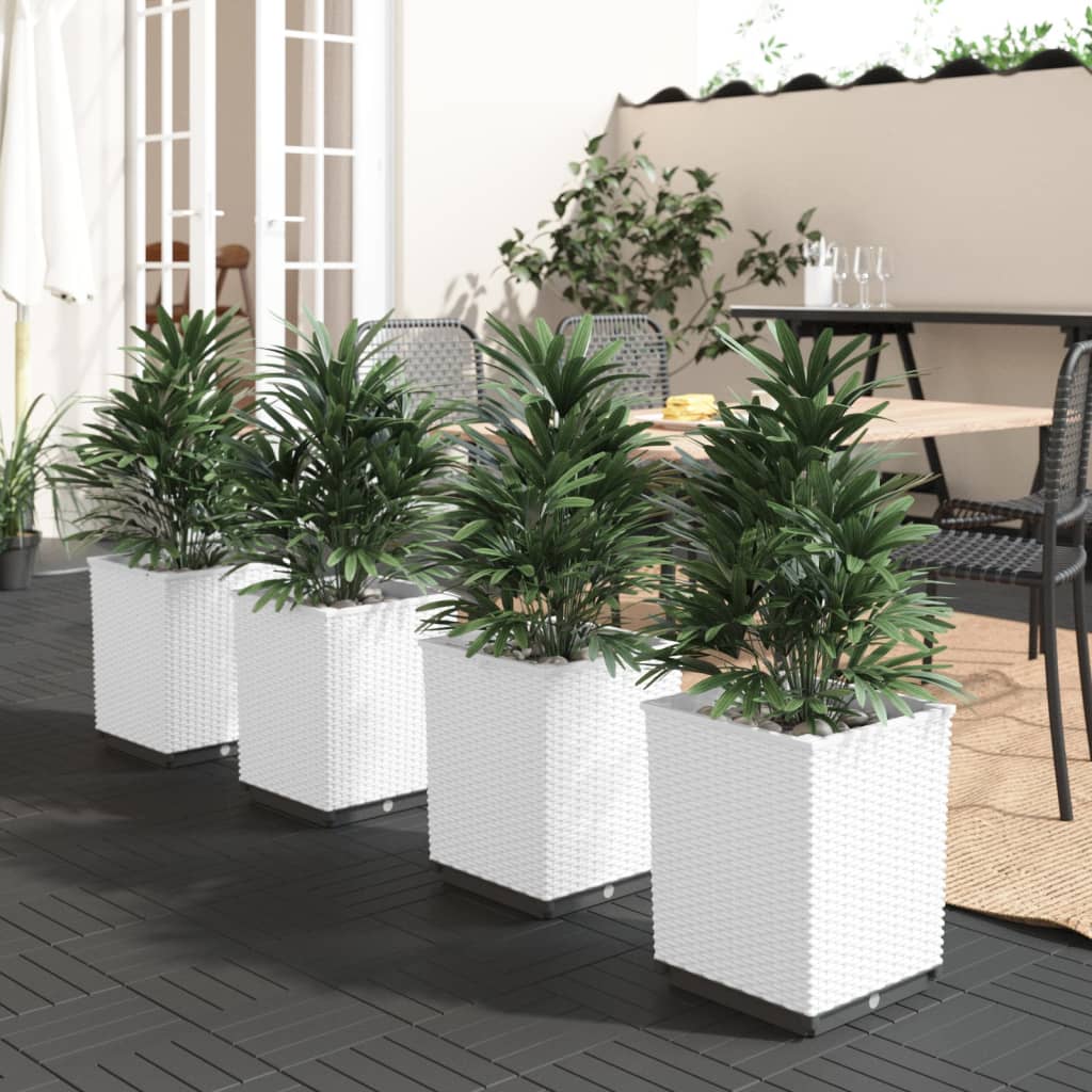 vidaXL Plantenbakken 2 st 30x30x37 cm polypropeen blauwgrijs