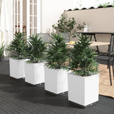 vidaXL Plantenbakken 2 st 30x30x37 cm polypropeen blauwgrijs