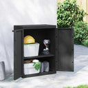 vidaXL Tuinkast 65x37x85 cm polypropeen grijs en zwart