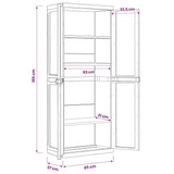 vidaXL Tuinkast 65x37x85 cm polypropeen grijs en zwart
