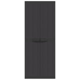 vidaXL Tuinkast 65x37x85 cm polypropeen grijs en zwart