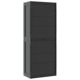vidaXL Tuinkast 65x37x85 cm polypropeen grijs en zwart