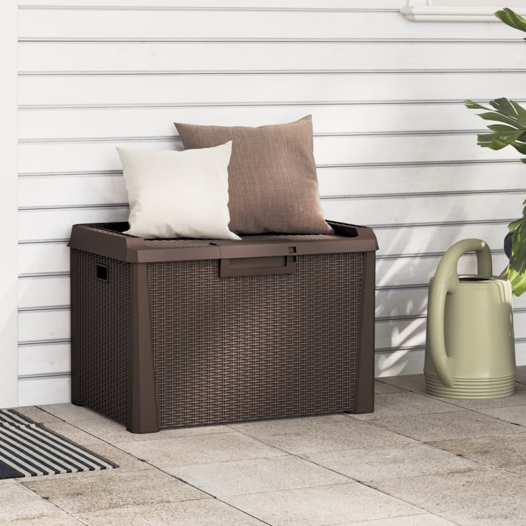 vidaXL Garden Storage Box 125 L Polypropylene Anthracite