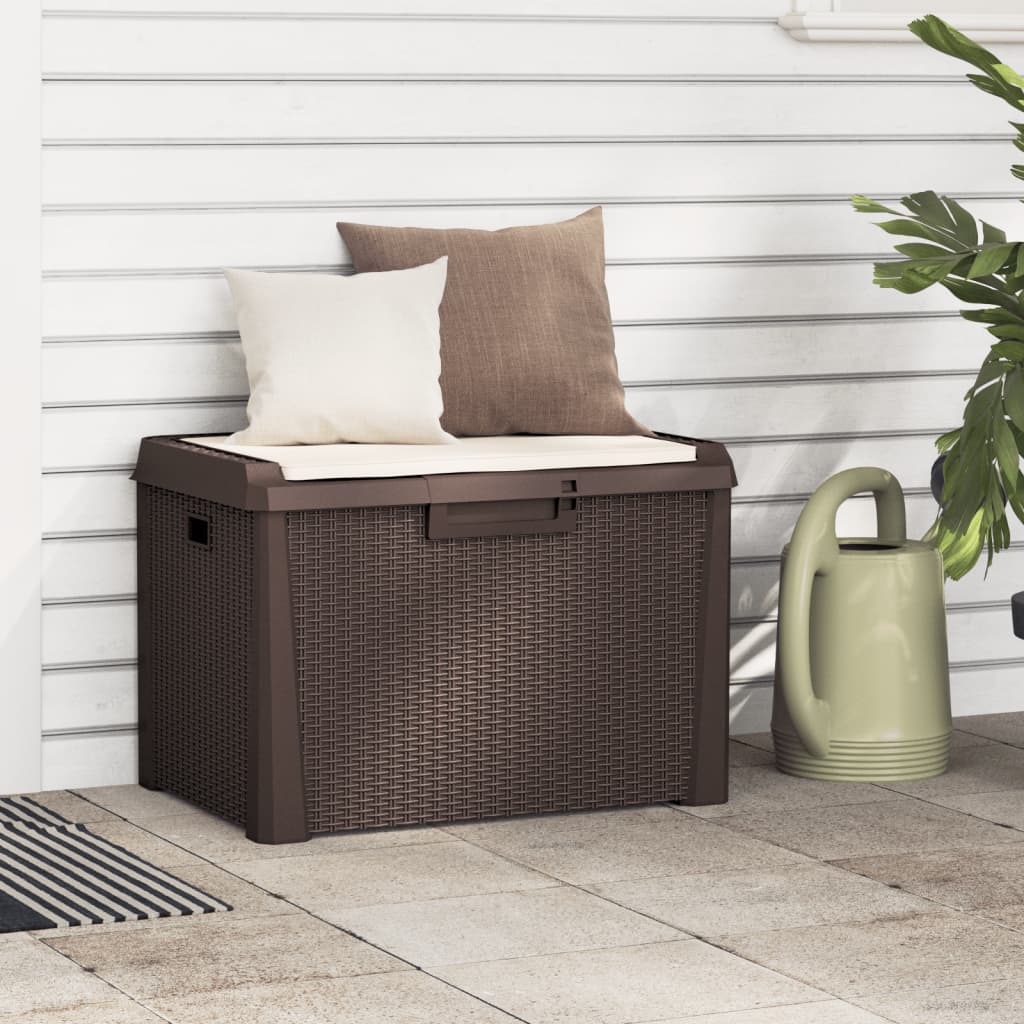 vidaXL Garden Storage Box 125 L Polypropylene Anthracite