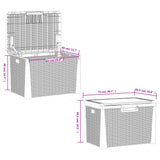 vidaXL Garden Storage Box 125 L Polypropylene Anthracite