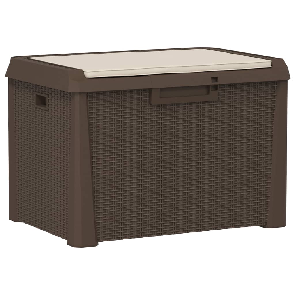 vidaXL Garden Storage Box 125 L Polypropylene Anthracite