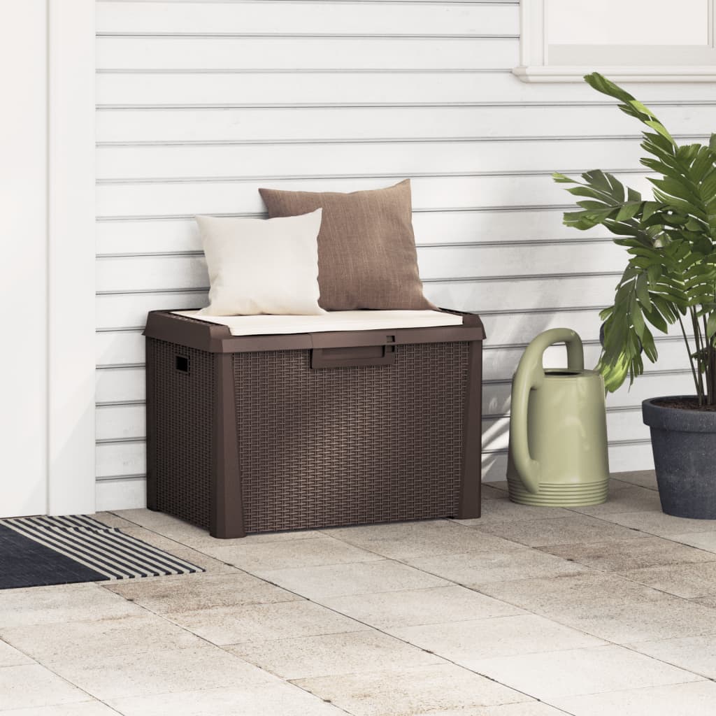 vidaXL Garden Storage Box 125 L Polypropylene Anthracite