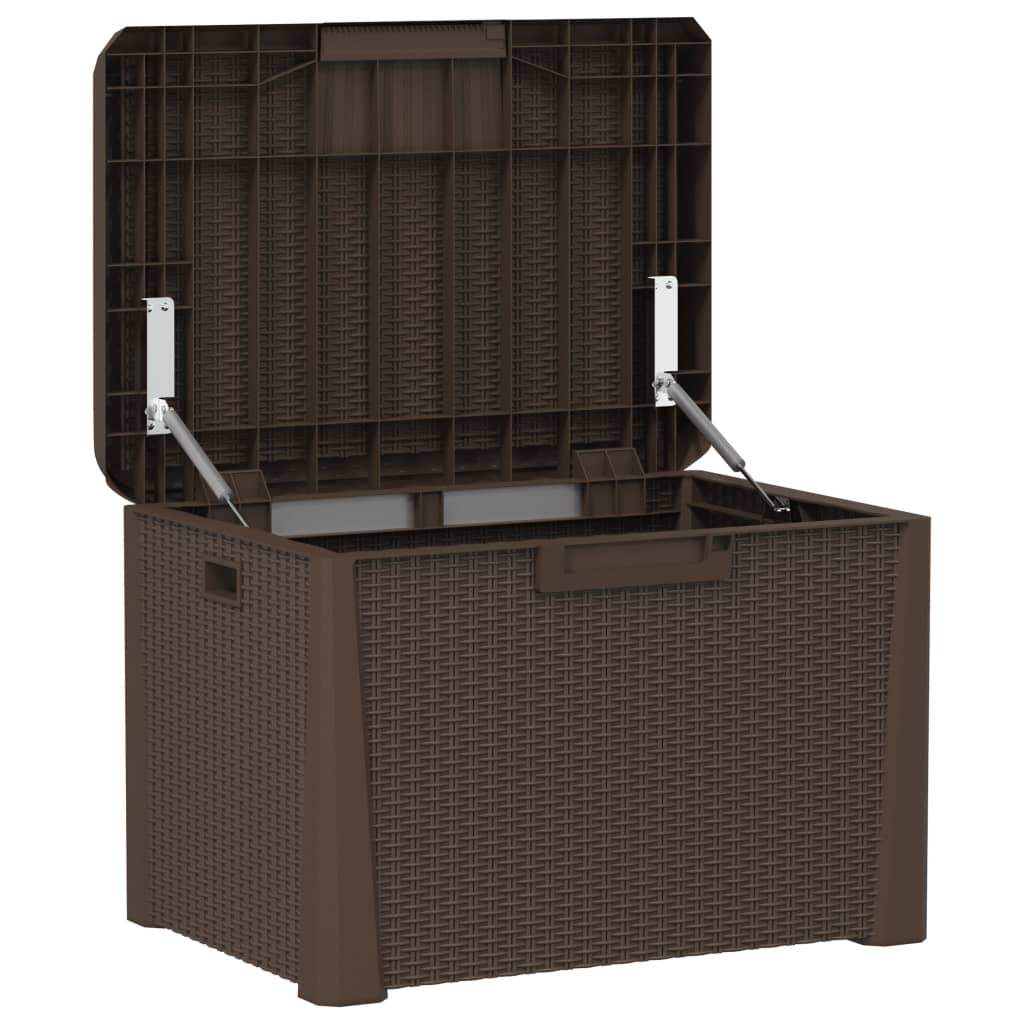 vidaXL Garden Storage Box 125 L Polypropylene Anthracite