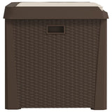 vidaXL Garden Storage Box 125 L Polypropylene Anthracite