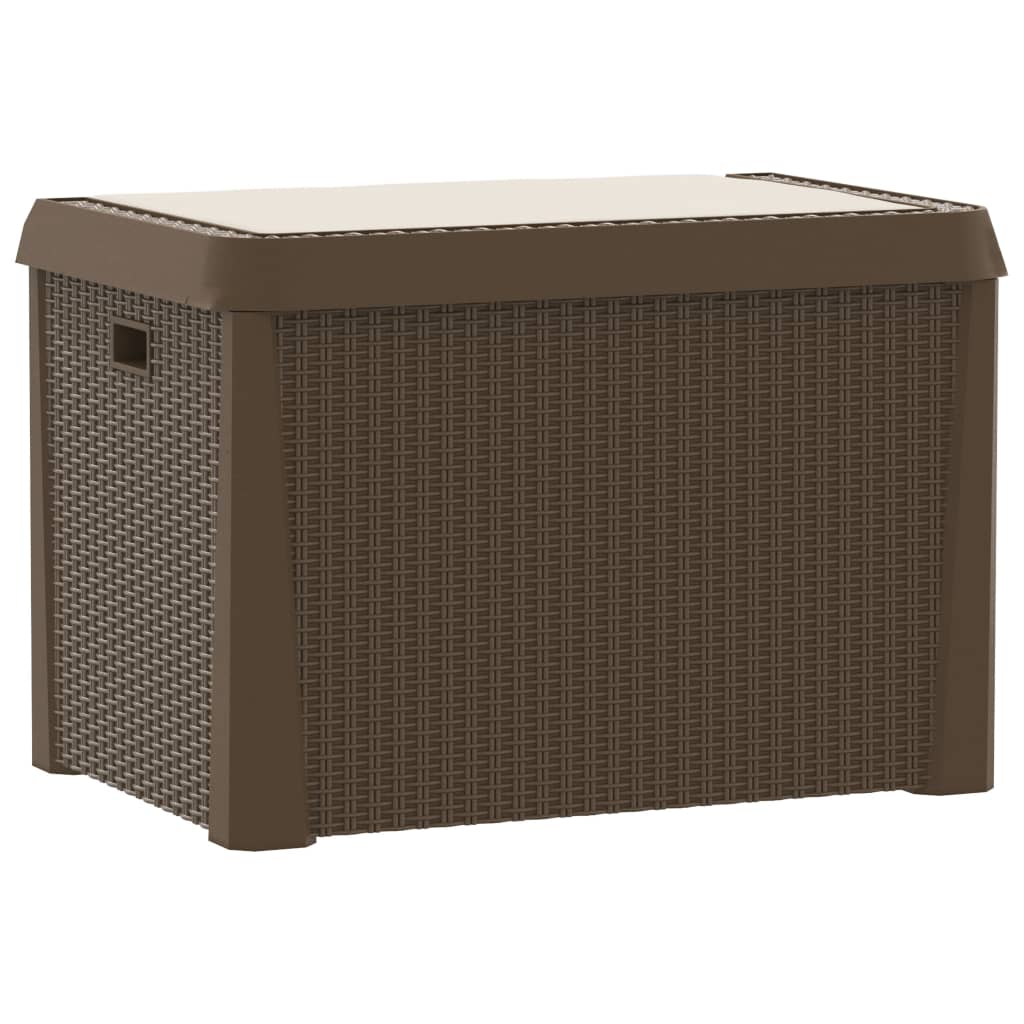 vidaXL Garden Storage Box 125 L Polypropylene Anthracite