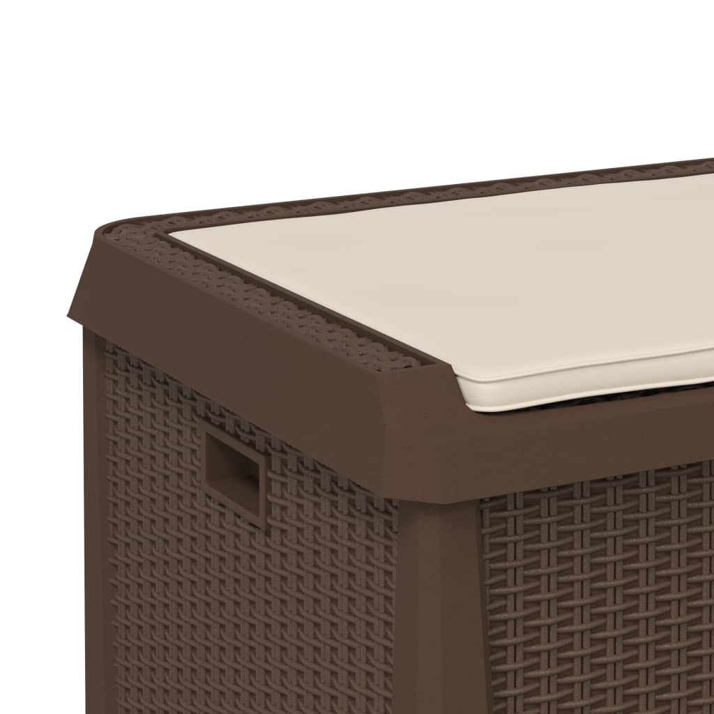 vidaXL Garden Storage Box 125 L Polypropylene Anthracite
