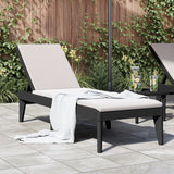 vidaXL Sun Lounger 186x60x29 cm Polypropylene White