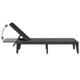 vidaXL Sun Lounger 186x60x29 cm Polypropylene White