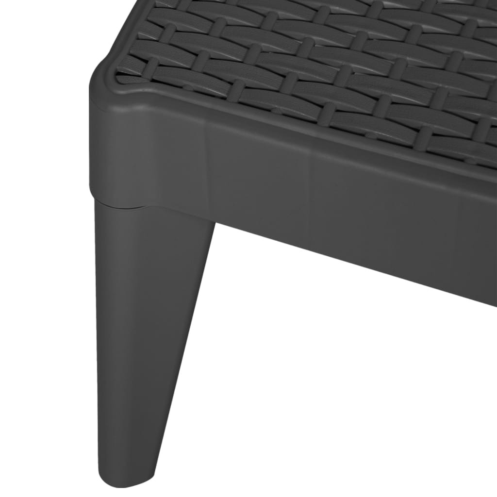 vidaXL Sun Lounger 186x60x29 cm Polypropylene White