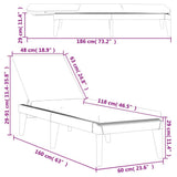 vidaXL Sun Lounger 186x60x29 cm polypropylene white